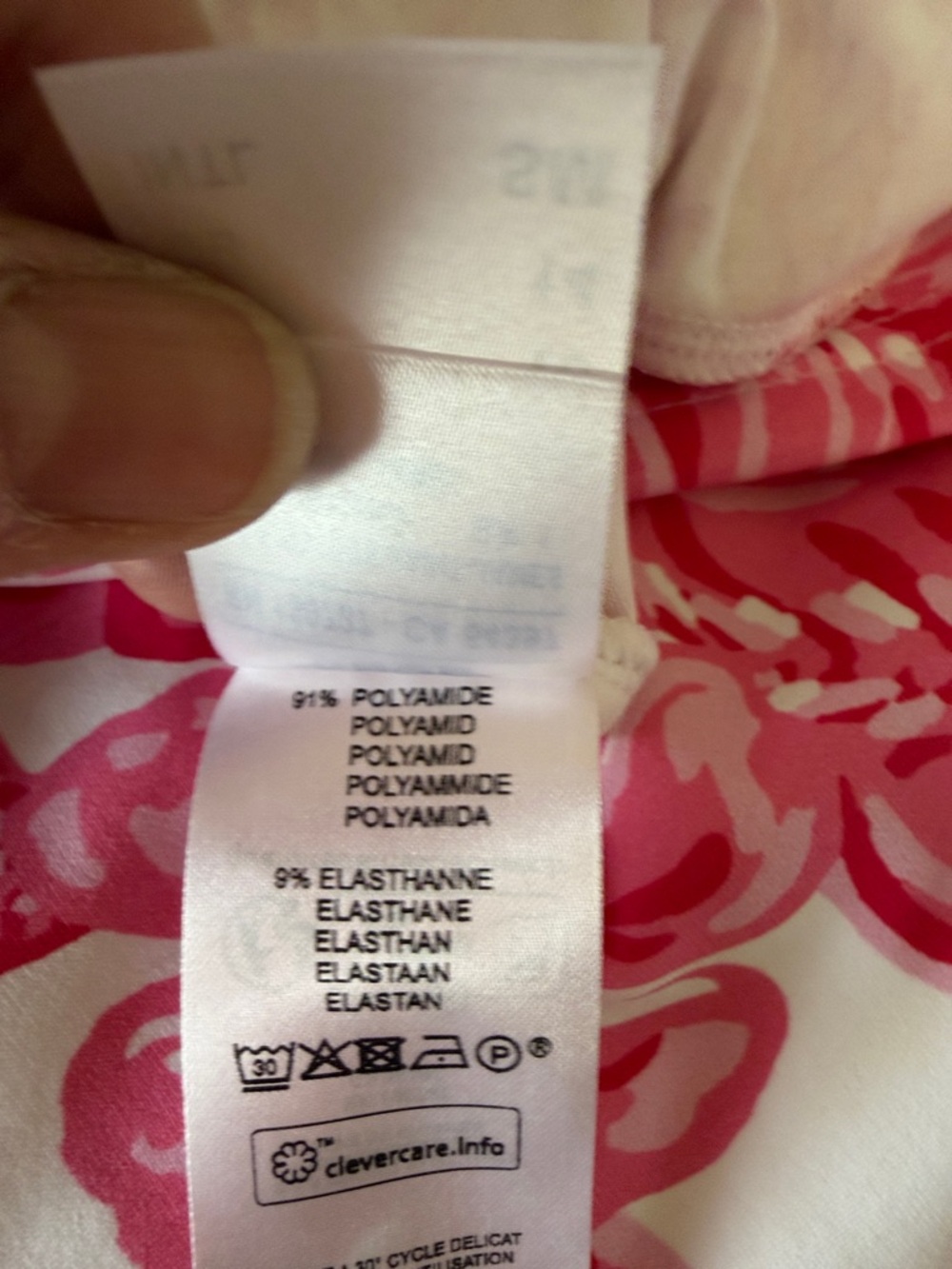 Lilly Pulitzer Saint James Collab Pink Floral Short Sleeve Athleisure Tee - Picture 9 of 10